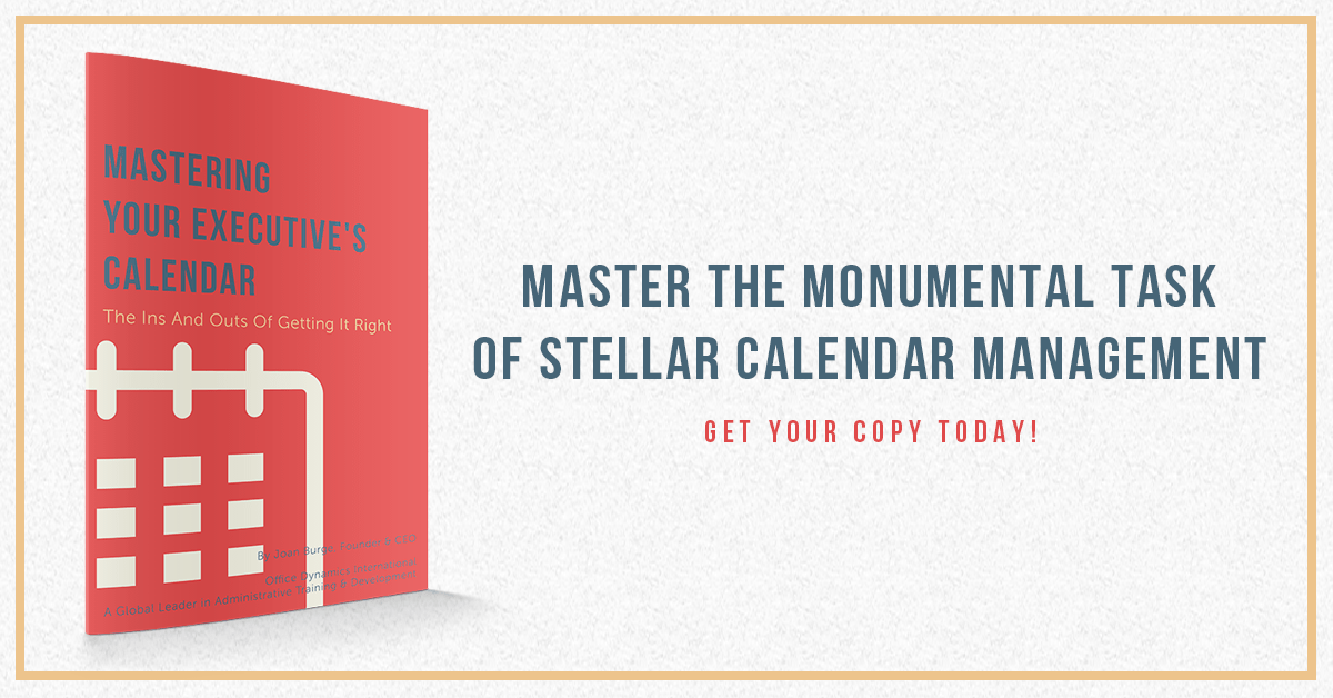 Mastering Your Executive's Calendar eBook - Office Dynamics International