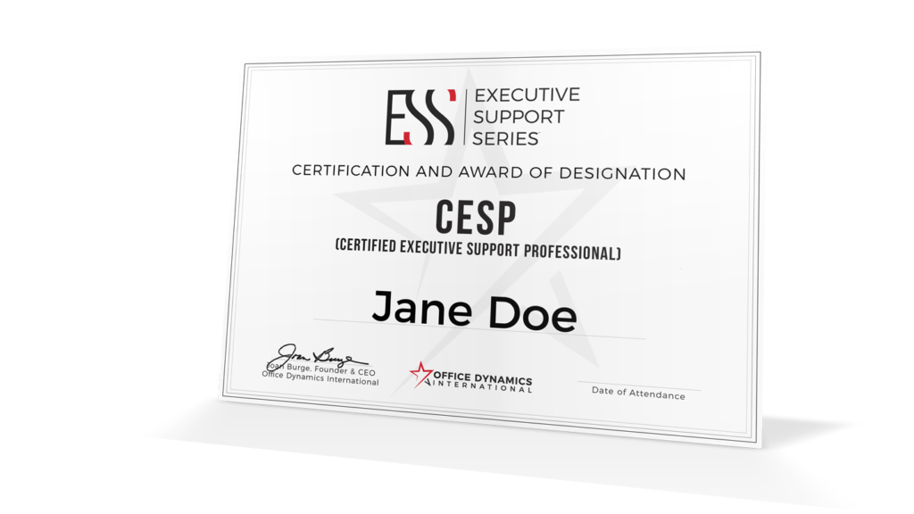 Executive Assistant Certification Designation