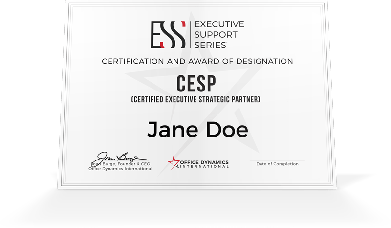 Executive Assistant Certification Designation