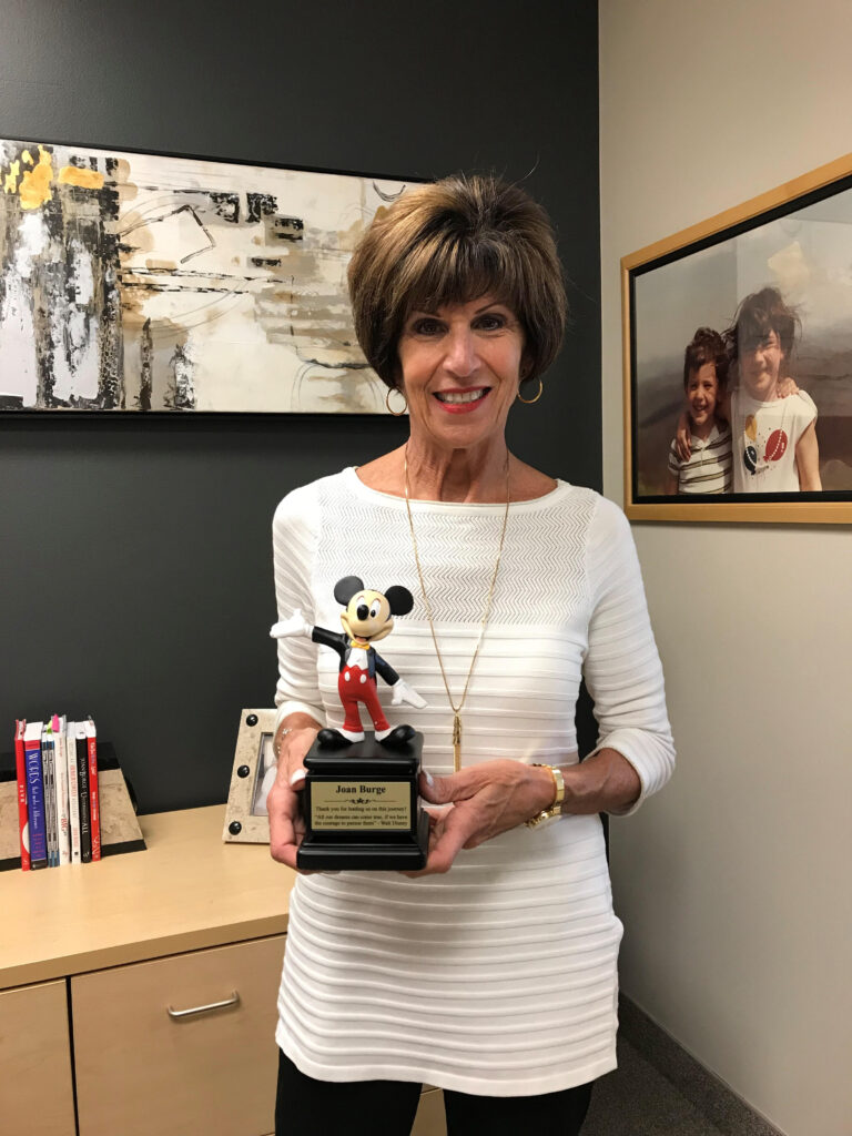 Joan Burge Received Walt Disney World’s Partners in Excellence Award
