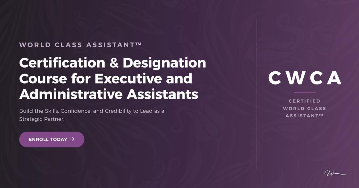 World Class Assistant™ Certification & Designation Course