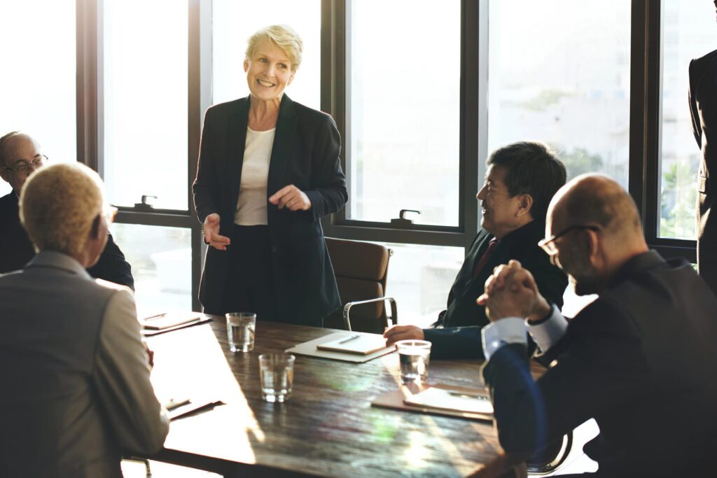 woman in business meeting